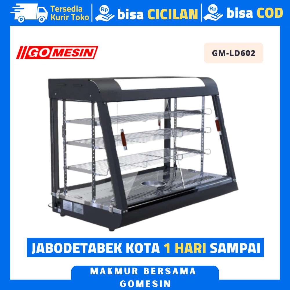 SHOWCASE WARMER FRIED CHICKEN GOMESIN GM-LD602  ETALASE PENGHANGAT MAKANAN AYAM FRIED CHICKEN