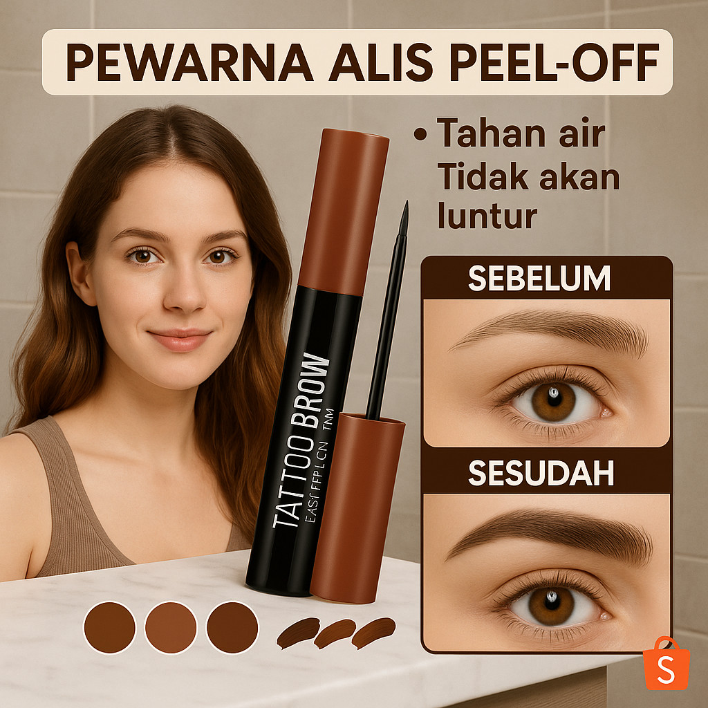 COD/Gratis Ongkir Pewarna Alis Peel-Off / Tinta Alis Tahan Lama / Produk Alis Praktis Anti Luntur / 