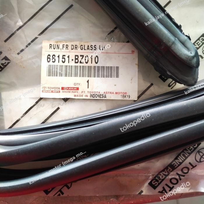 KARET KACA DEPAN SAMPING/RUN GLAS AVANZA/XENIA KIRI ORIGINAL TOYOTA TOP