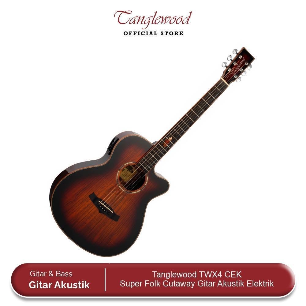 Tanglewood TWX4 CEK All KOA Super Folk Cutaway Gitar Akustik Elektrik