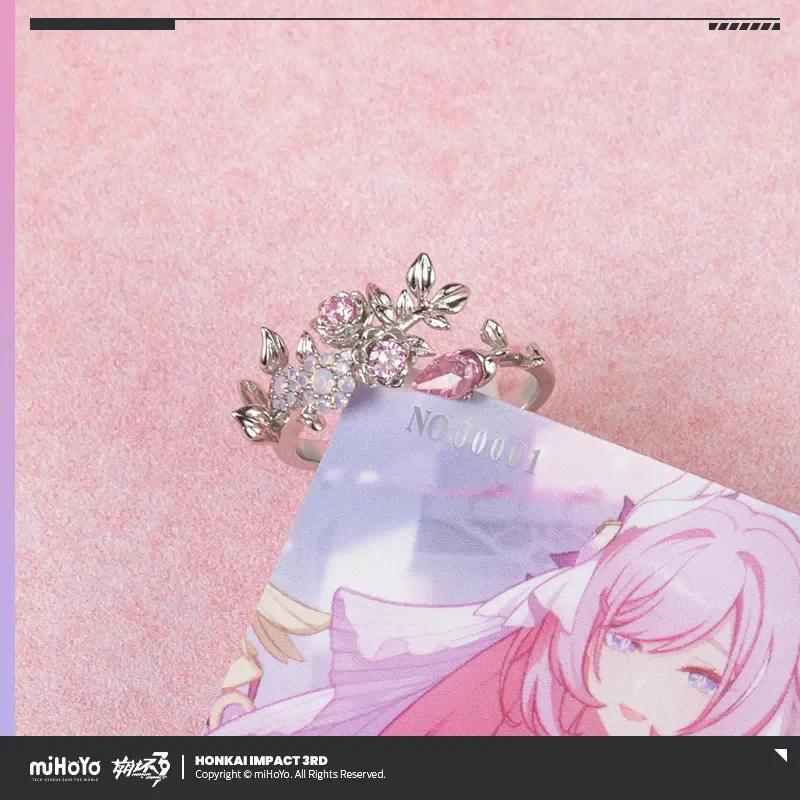 Honkai Impact 3 Elysia Ring Authentic Elysia Pendant Couple Oath Ring Pink Ribbon Storage Ring Box E