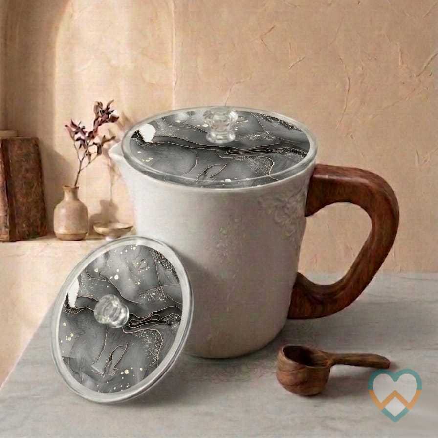 Akrilik Custom Tutup Gelas Mug Motif Marble  Bahan Acrylic Bebas Request Custom -- [WaruMedia]