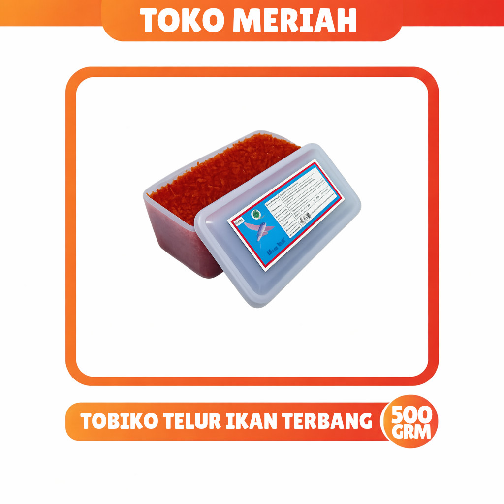 TOBIKO TELUR IKAN TERBANG ORANGE 500 GRM