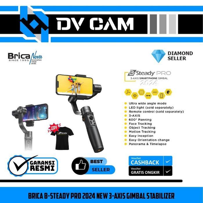 Brica B-Steady Pro 3-Axis Smartphone Gimbal Stabilizer - STEADY PRO 2024