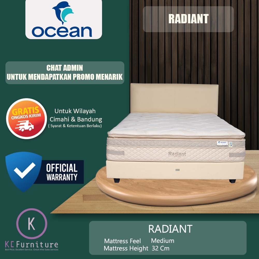 ( PROMO ) Kasur Springbed Ocean - Radiant ( Full Set / Matrass Saja )