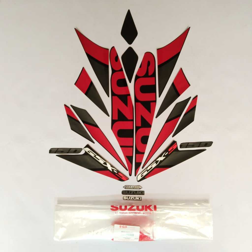 STICKER BODY STRIPING BODY MOTOR ASLI GSX-S 150 KEY-LESS  ( 68018-23KP0-YVU )
