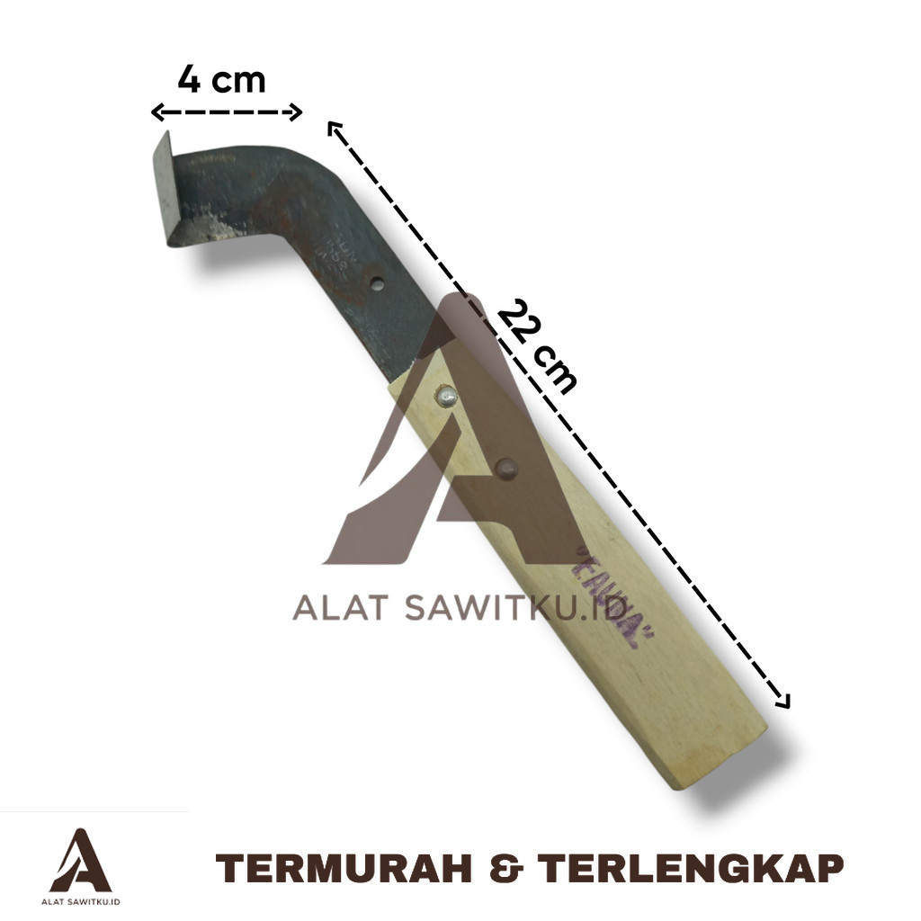 PISAU SADAP KARET GAGANG KAYU MERK FAUNA ORIGINAL (ALATSAWITKU.ID)
