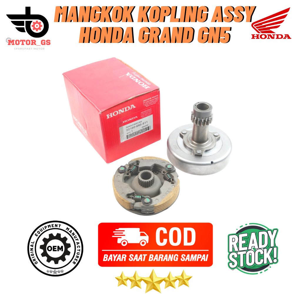 ori Lonceng Rumah Kopling Plus Kampas Ganda GN5 Honda Grand & Supra - 22100-GN5-911 original premium