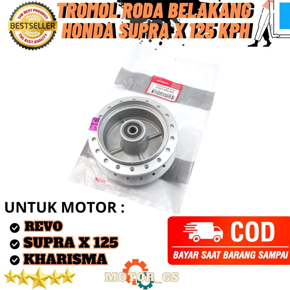 Ori Tromol Roda Belakang Honda Supra FIT New - Karisma - Revo 110 - Supra X 125 - 42601-KPH-900 orig