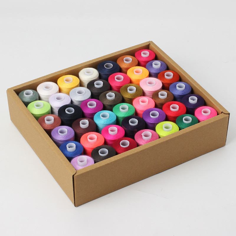 Colored Thread Sewing Machine Thread 42 Colors Polyester Bobbin Hand Sewing Thread Set