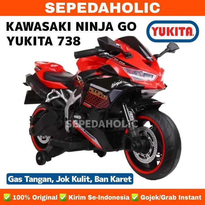 Motor Aki YUKITA 738 KOWASAKI NINJA GO Ban Karet Mainan Anak SHP Toys