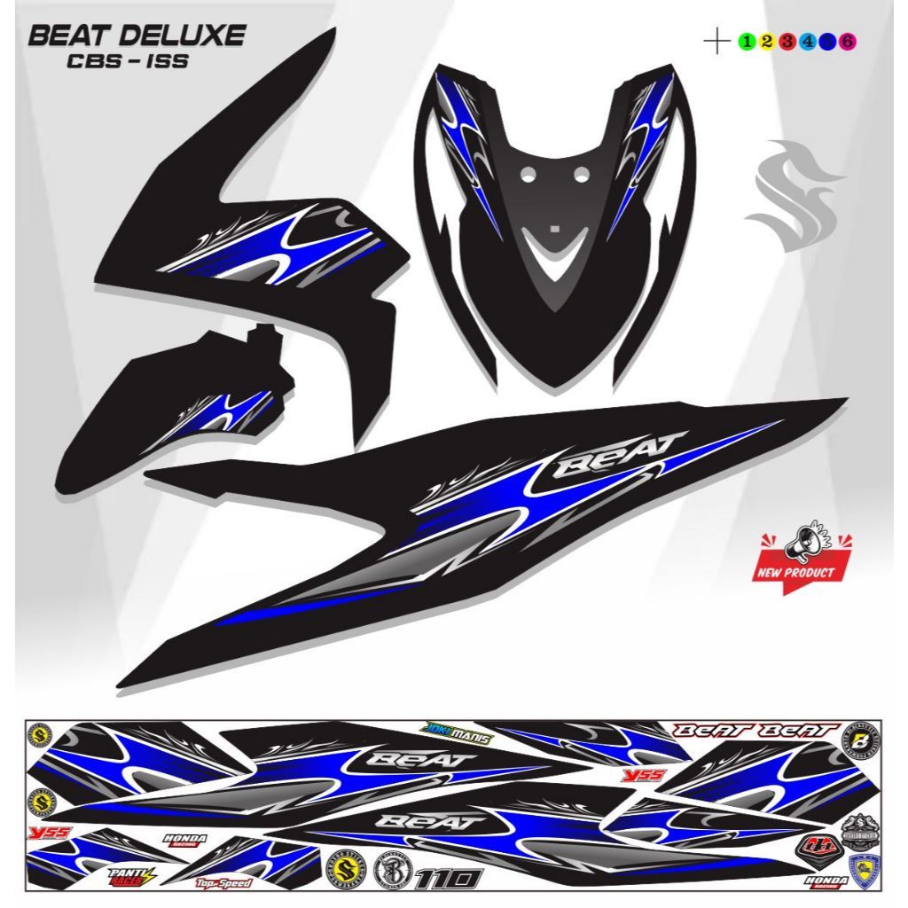 COD/ STRIPING MOTOR BEAT DELUXE ISS MOTIF KEREN STIKER