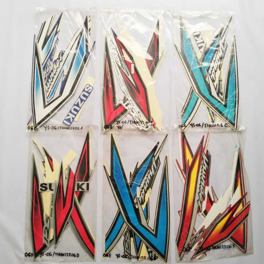 SET STICKER BODY STRIPING BODY MOTOR THUNDER 125 -NEW OLD STOCK-