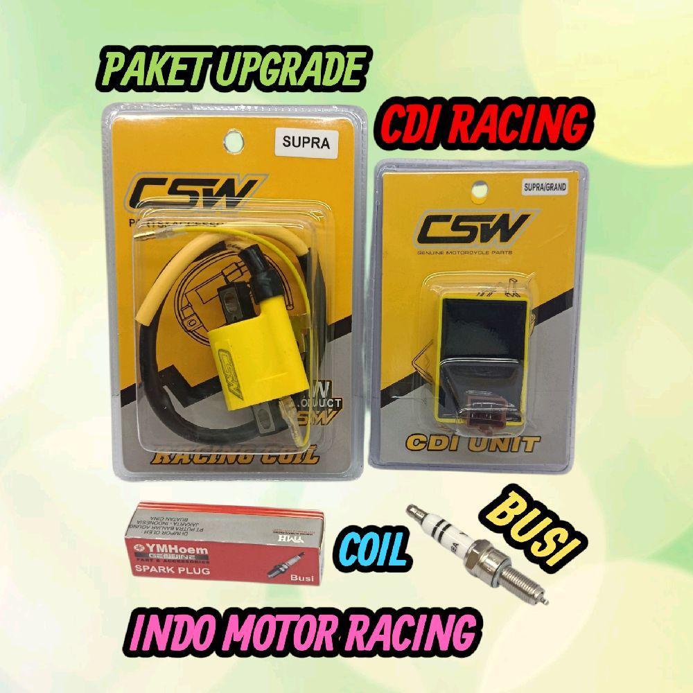 PAKET UPGRADE CDI RACING SUPRA GRAND PRIMA LEGENDA WIN FIT LAMA REVO LAMA CDI RACING COIL RACING BUS