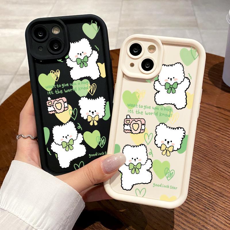 Pro Camera Soft Case For Xiaomi 15T 14T PRO 5G MI 14 Silicon Lucu Beruang Hati Alpukat Cassing Hp