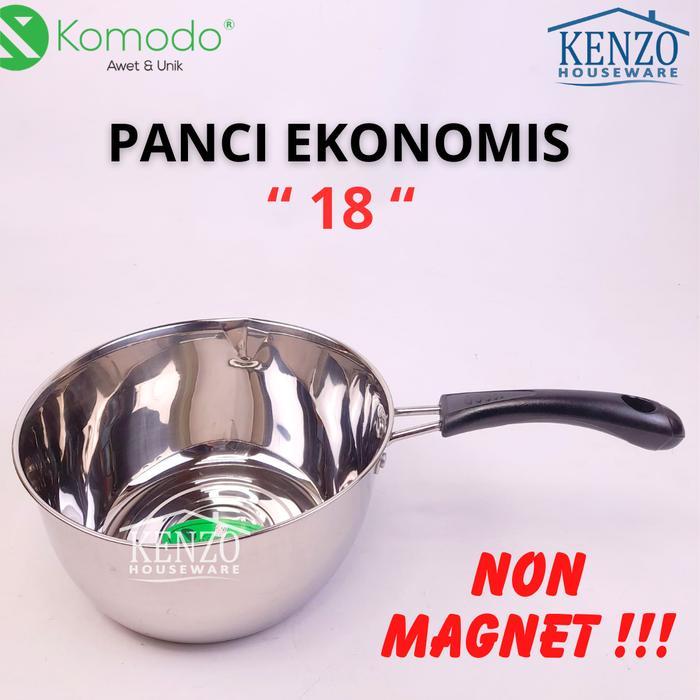 Panci Mie Stainless Stell / Panci Masak Air Mie Kuat Stainless - 18 CM KOMODO - 18 CM KOMODO