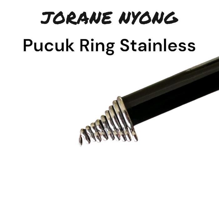 Joran Tegek Oregon Stone Ring Alumunium (kolong wd) + pucuk sungu / Tanduk wd - Pucuk Stainless, 360
