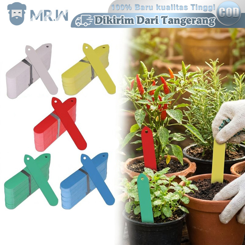 Isi 100 Label Tanaman Anti Air Tag Penanda Tanaman Plant Tag Plastik Tebal Anggrek name tag tanaman