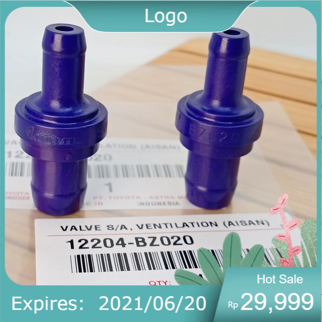KATUP PCV VALVE VENTILASI KARTER (AISAN) 12204-BZ020 AGYA 1.0CC ALYA 1.0CC SIGRA CALYA
