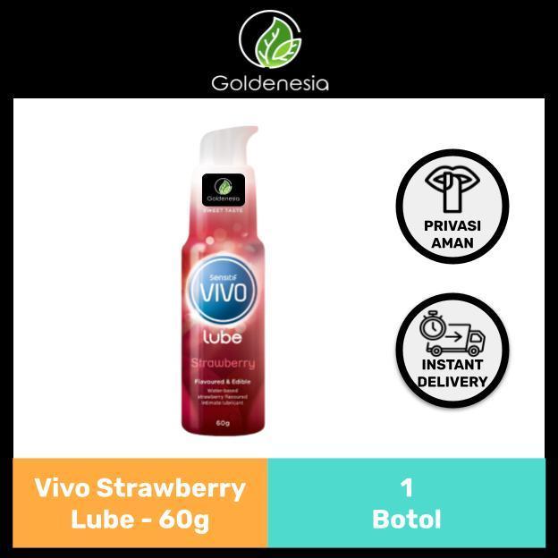 wellcome back to lala cengkareng mart Vivo Lubricant Strawberry (Strawberry lube) isi 60 gram happy 