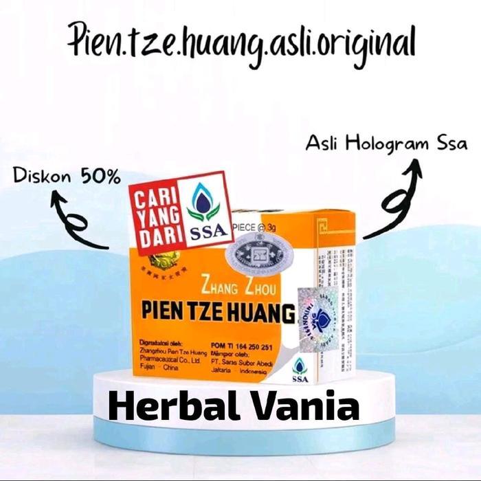 PIEN TZE HUANG Original Asli Obat Herbal Cina Pengering Luka Pasca Operasi Caesar 1 kotak Ditumbuk J