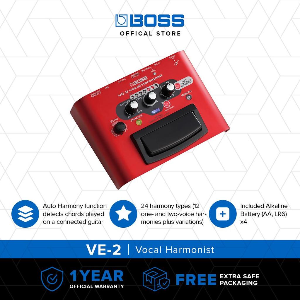 BOSS VE-2 Vocal Harmonist Pedal Efek Vokal