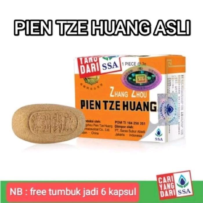 Ready PIEN TZE HUANG ORIGINAL 1 PIL DI TUMBUK JADI 6 KAPSUL PIEN TZE HUANG ASLI OBAT PASCA OPERASI C