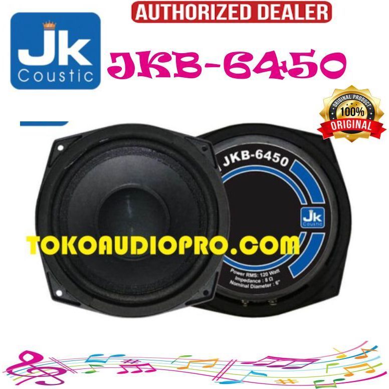 Speaker Component Jk Coustic JKB6450 JKB-6450 Component Speaker 6 Inch Original