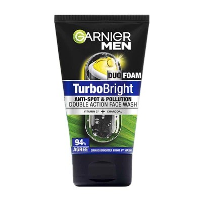 GARNIER MEN TURBO BRIGHT SUPER DUO FOAM 100ML