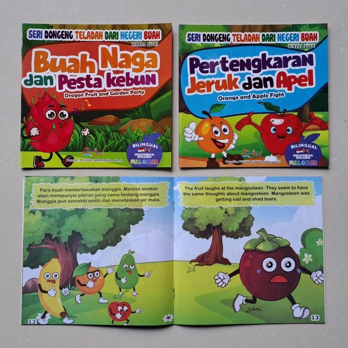 Buku Cerita Anak Bergambar Seri Dongeng Teladan Dari Negeri Buah buku anak - Sandro Books - Anggur y