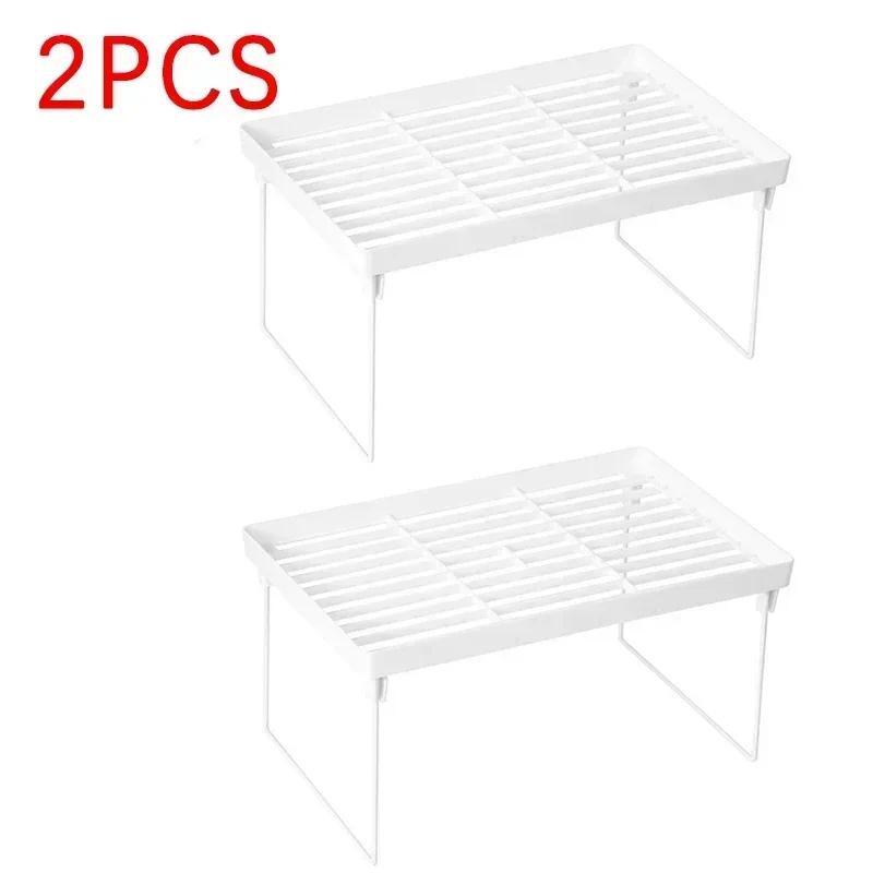 2pcs Folding Shelf Storage Rack Kitchen Bathroom Folding Cabinet Storage Rack Kitchen Novelty Access