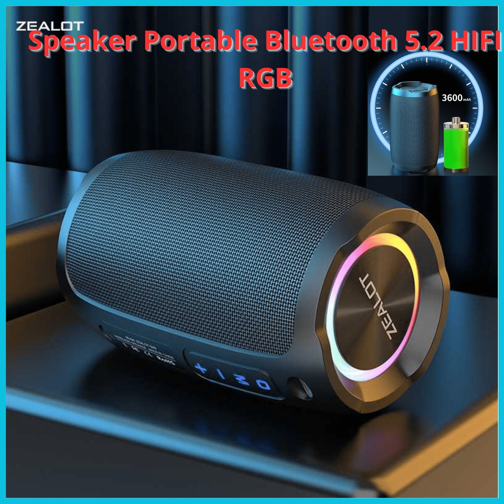 COD Speaker Portable Bluetooth 5.2 HIFI RGB Waterproof IP67 3600mAh - S49 / Speaker Bluetooth Super 