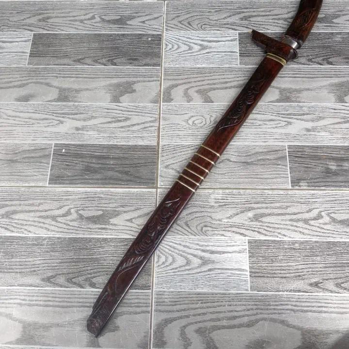 COD Pisau sembelih barlen ukiran macan panjang Perkakas Koleksi RF golok macan panjang katana asli 8