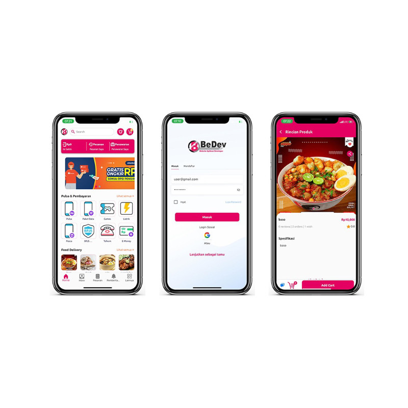 Paket Custom Aplikasi Android & ios Toko Online / Online Shop