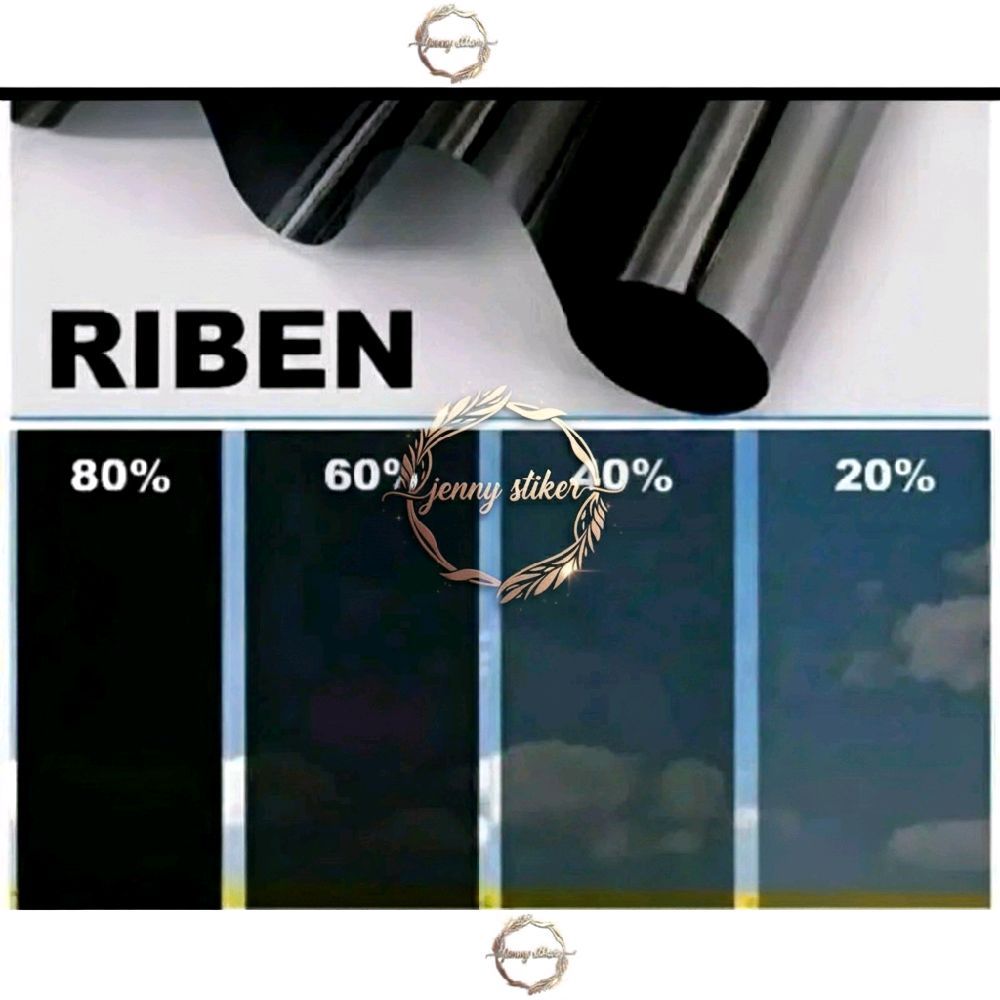 Sticker Kaca Film Jendela Rumah/Gedung/Kantor Kaca Film Riben
