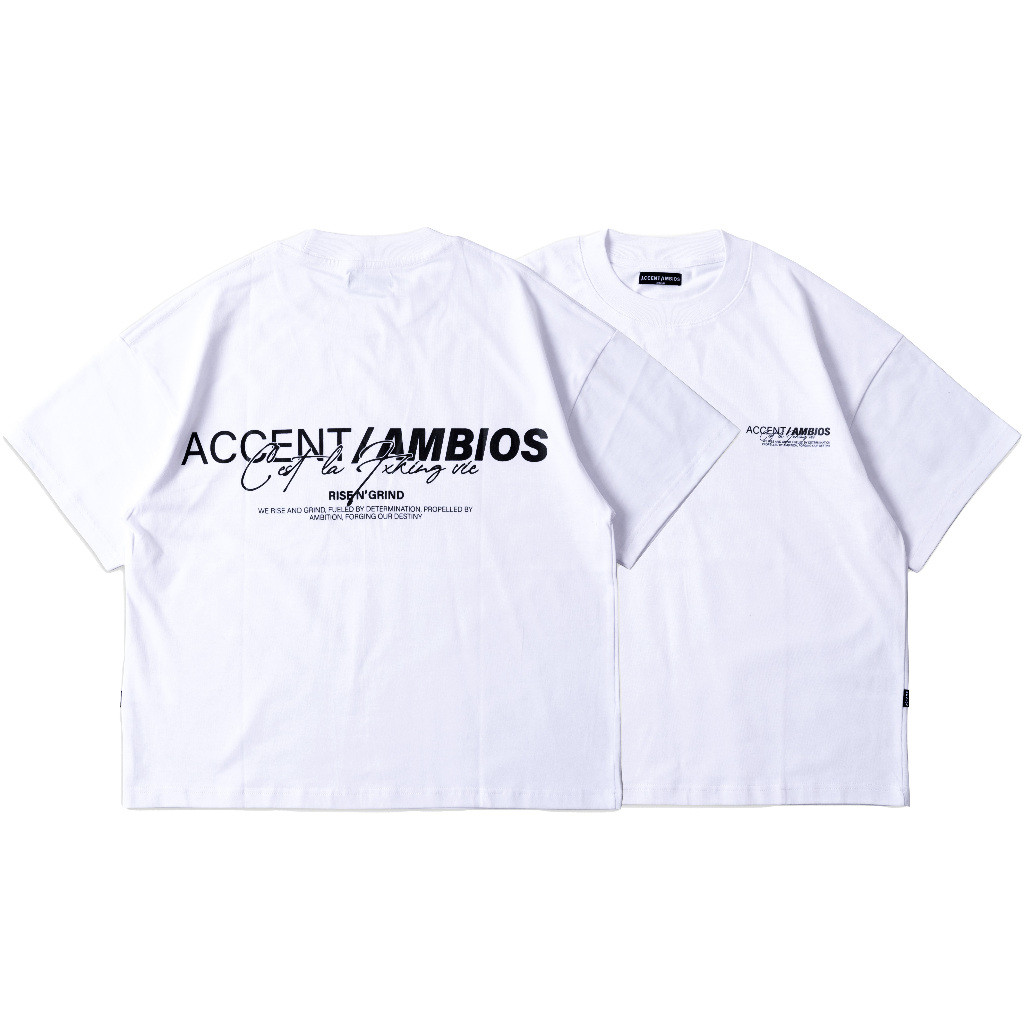 AccentAmbios - Essentials 16s Boxy Crop Tshirt Heavyweight 225gsm AccentAmbios White