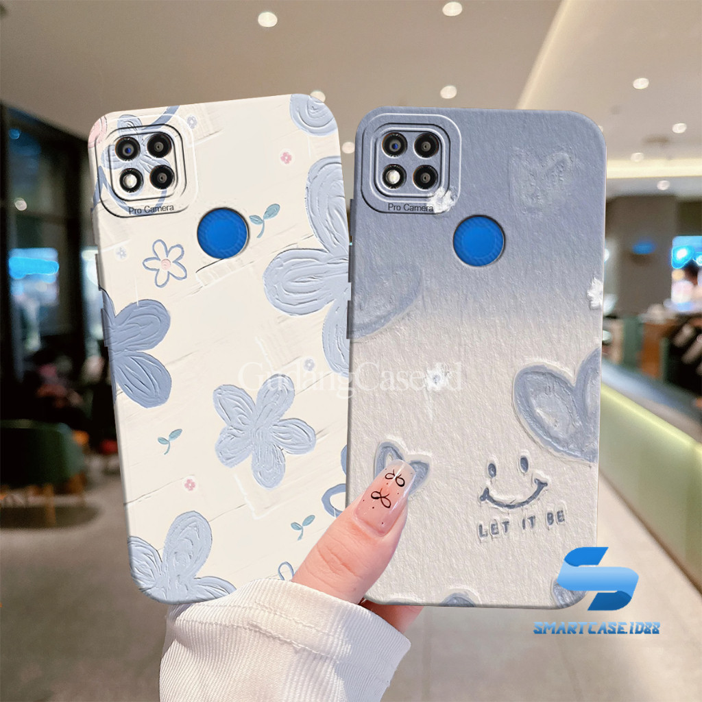 Silikon Hp Untuk Redmi 9C / Redmi 10A / Redmi 9A / Redmi 10C / Poco C40 Case Lentur Motif Bunga