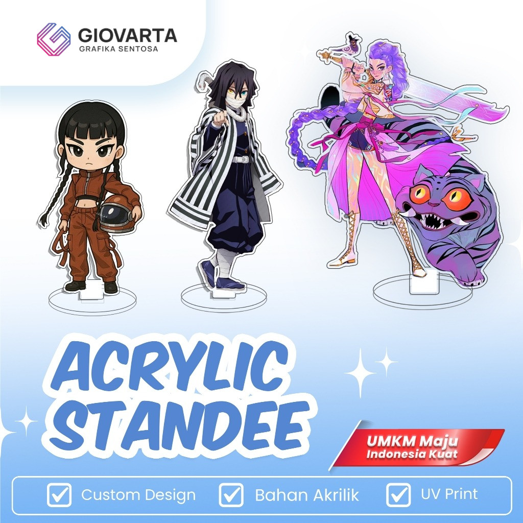 Standee Custom Akrilik 3MM Custom Figure Artis Idola K-POP/J-POP/Anime - Cocok untuk Kado Anniversar