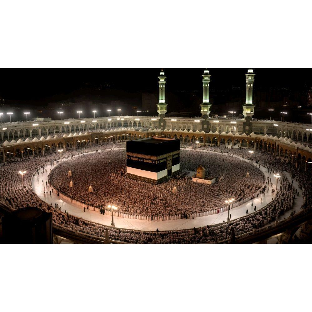 STIKER DINDING, Poster HIASAN DINDING KA'BAH KABAH BAHAN VINYL LAMINASI GLOSSY , ANTI AIR