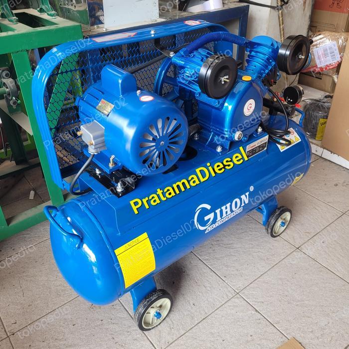 Kompresor GIHON 1/2HP+Dinamo Elektromotor Listrik 1/2PK siap pakai