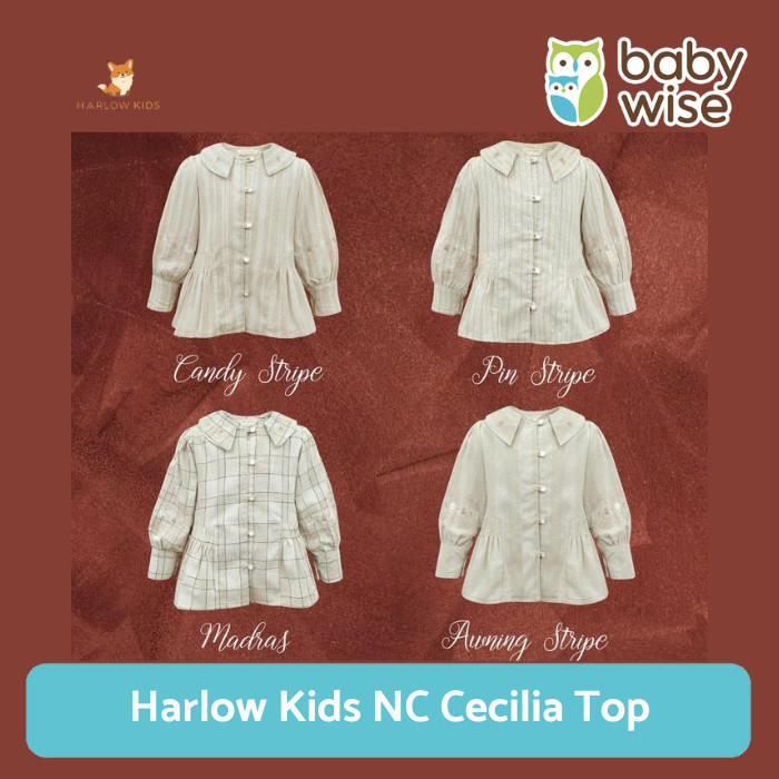 Harlow Kids NC Cecilia Top - Atasan anak Korean Style/ Atasan Perempuan