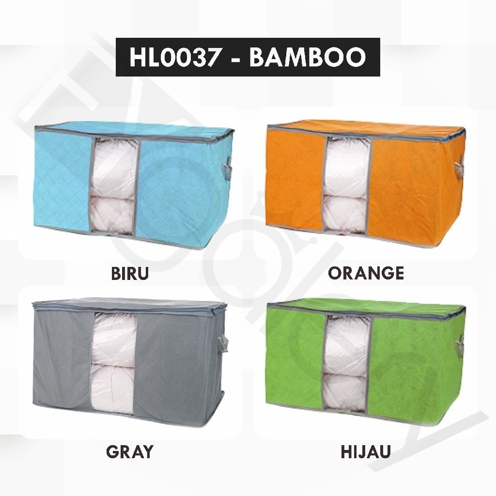 FYGALERY HL0037 Bamboo Storage Box Tempat Penyimpanan Baju Organizer Model Tidur Y1031