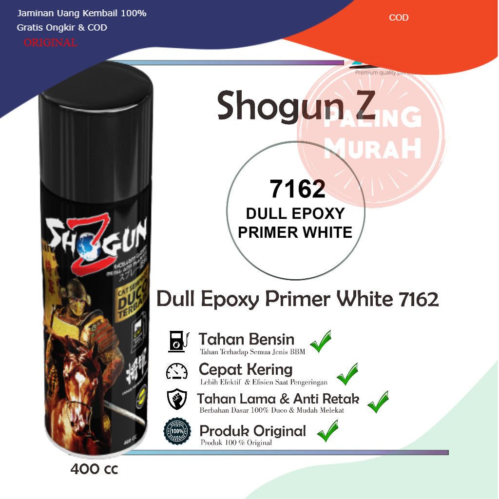 Cat Semprot Spray Paint Cat Semprot Premium - Pilok Pilox Dull Epoxy White 7162 Shogun Z - Pylok Das