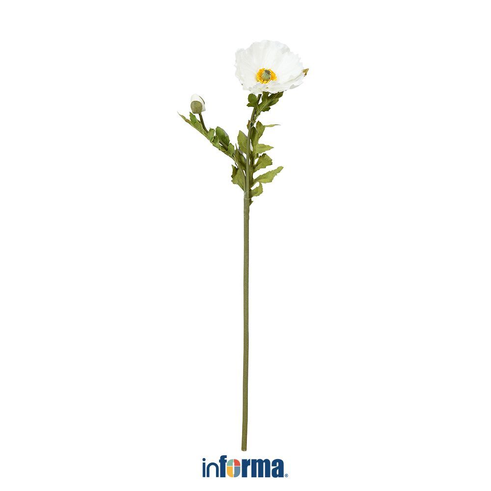 Informa 57 cm Bunga Artifisial Poppy Stem - Putih Artificial Flower Bunga Hias Bunga Sintetis Bunga 