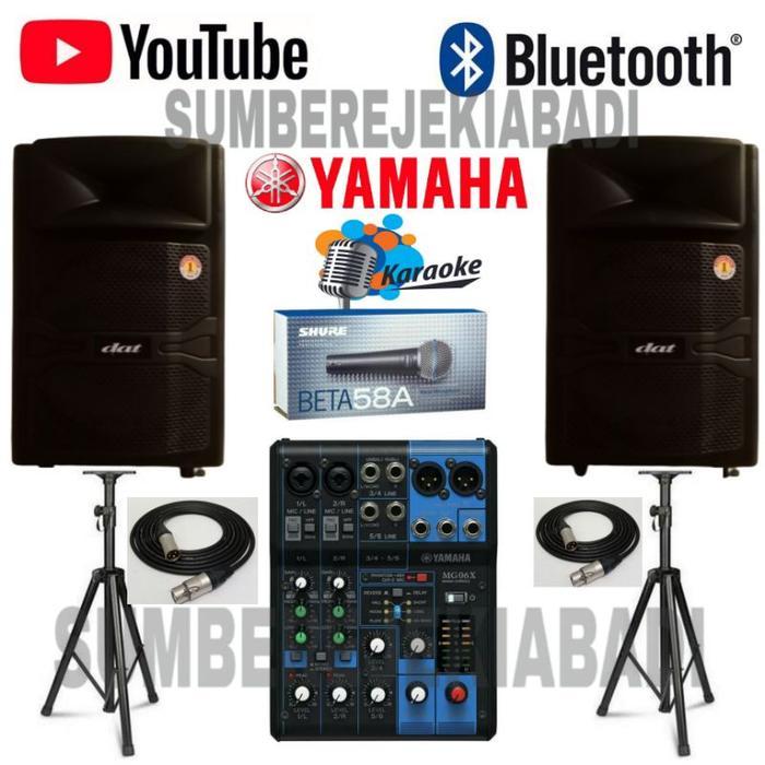 DISTRIBUTOR PAKET SOUND MIXER YAMAHA 6 CH SPEAKER 12 INCH AKTIF