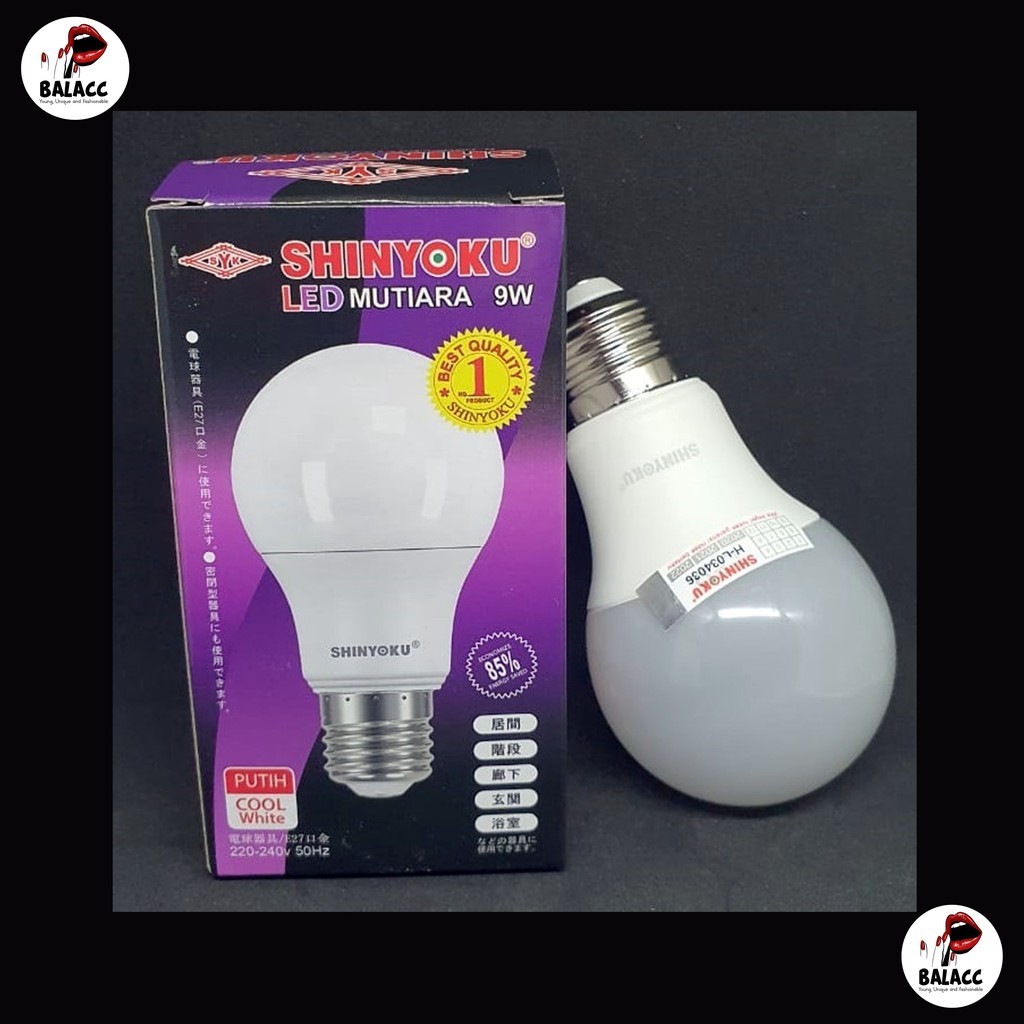 Lampu Led Shinyoku Mutiara 9 Watt Garansi 1 Tahun / Lampu Shinyoku 9w / Lampu Bohlam 9 Watt