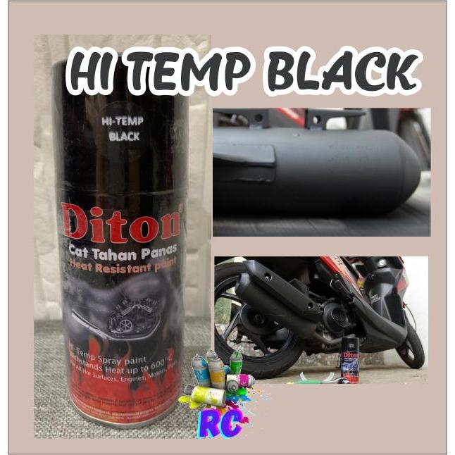 HI TEMP BLACK 300ML Cat Pilox DITON Knalpot Anti Panas HiTemp