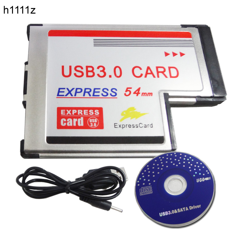 Dual 2 Port USB 3.0 ExpressCard Adapter 5Gbps USB HUB ExpressCard 54mm Slot Express Card PCMCIA Conv