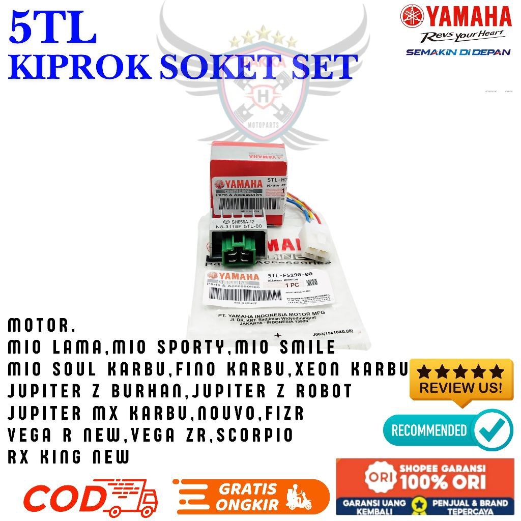 5TL ORIGINAL KIPROK + SOKET YAMAHA MIO KARBU, KIPROK SOKET YAMAHA MIO SOUL KARBU, KIPROK SOKET YAMAH