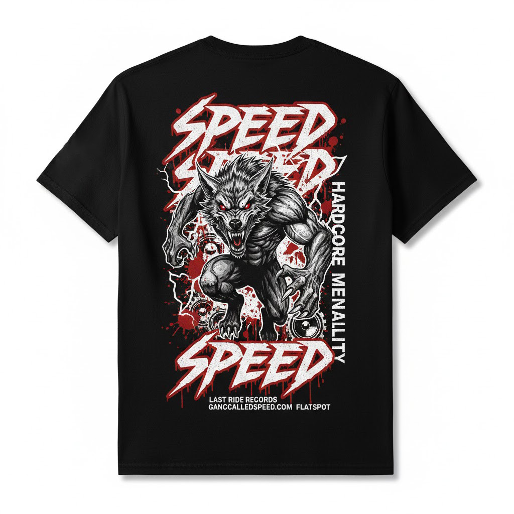 Kaos Distro Pria Oversize SPEED Pitbull Dog Gear Otomotif Streetwear T-Shirt Cotton Combed 24s